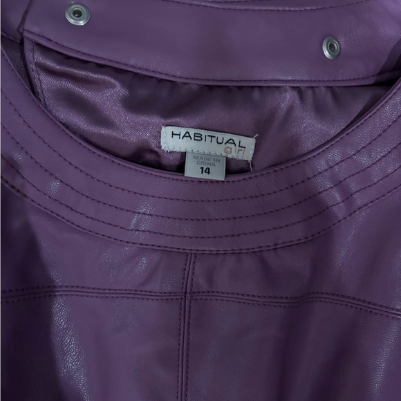 HABITUAL VEGAN LEATHER DRESS NEIMAN MARCUS SZ 14 - Picture 3 of 3